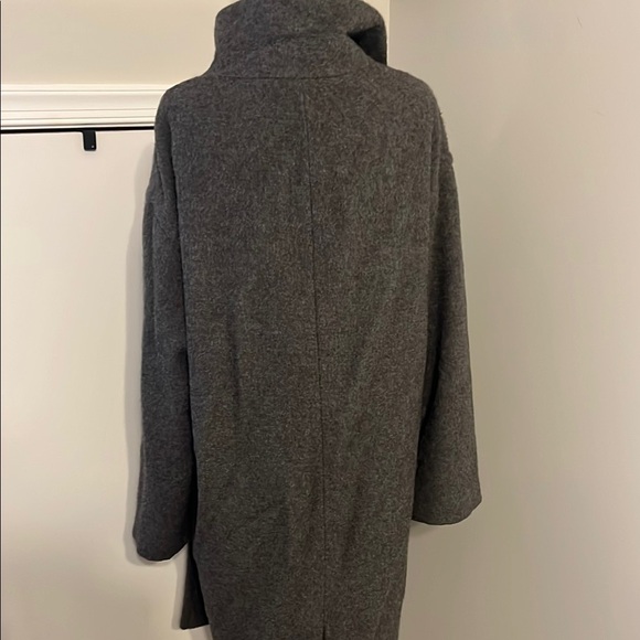 Eileen Fisher Gray Baby Alpaca Coat L - Picture 3 of 9